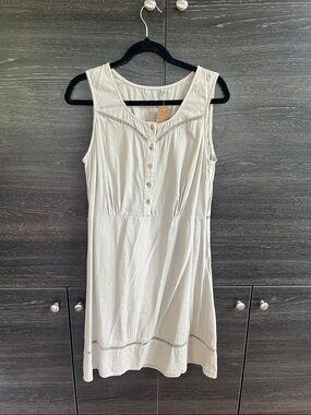 Beige Linen & Rayon Dress